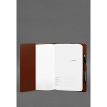 Кожаный блокнот А5 (софт-бук) 9.3 светло-коричневый Краст
