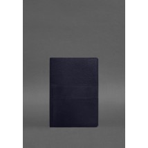 Leather notebook A5 (soft book) 9.3 blue Crust