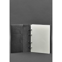 Leather ring notebook 9.0 with hard black cover