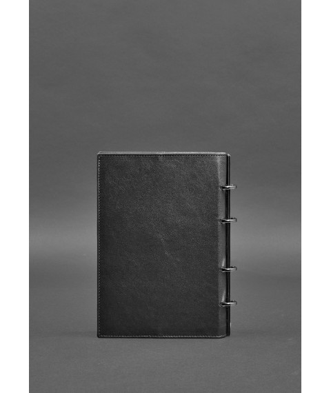 Leather ring notebook 9.0 with hard black cover
