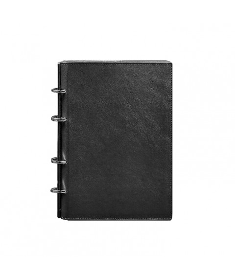 Leather ring notebook 9.0 with hard black cover