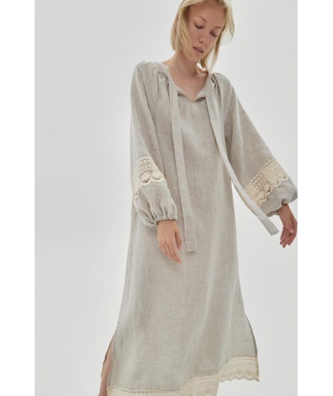Сукня вільного фасону в етно стилі з мереживом S. Етно колекція