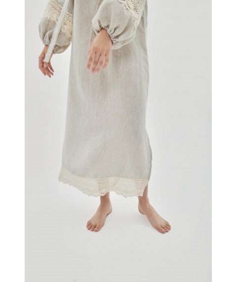 Сукня вільного фасону в етно стилі з мереживом XL. Етно колекція
