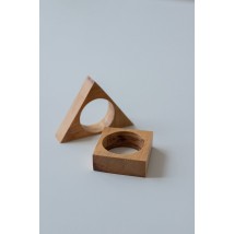 Кільця для столових серветок з дерева "Геометрія"