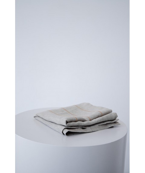 Серветки столові з льону з машинною вишивкою. Колекція "Колоски"