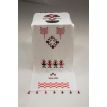 Ранер столовий з льону з машинною вишивкою. Різдвяна Колекція 45*150