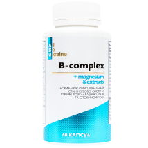 Комплекс вітамінів групи B з магнієм B-complex+magnesium ABU, 60 капсул