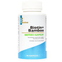 Комплекс із біотином та екстрактом бамбука Biotin+Bamboo ABU, 90 капсул