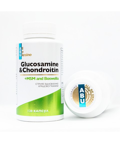 Комплекс для суглобів Glucosamine&Chondroitin ABU, 120 капсул