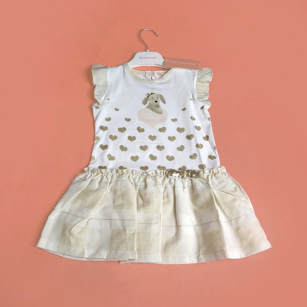 Платье детское белое с короткими рукавами