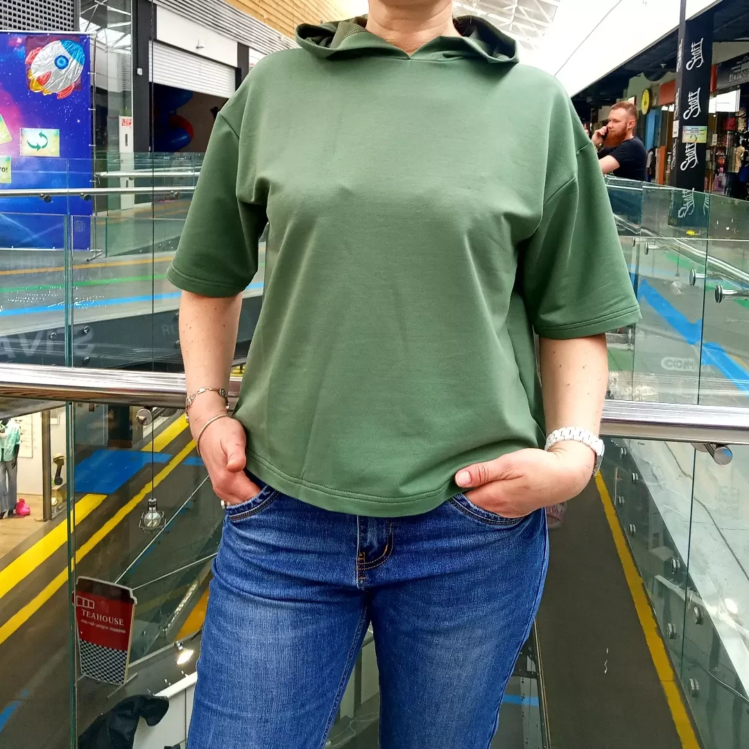 T-shirt with hood