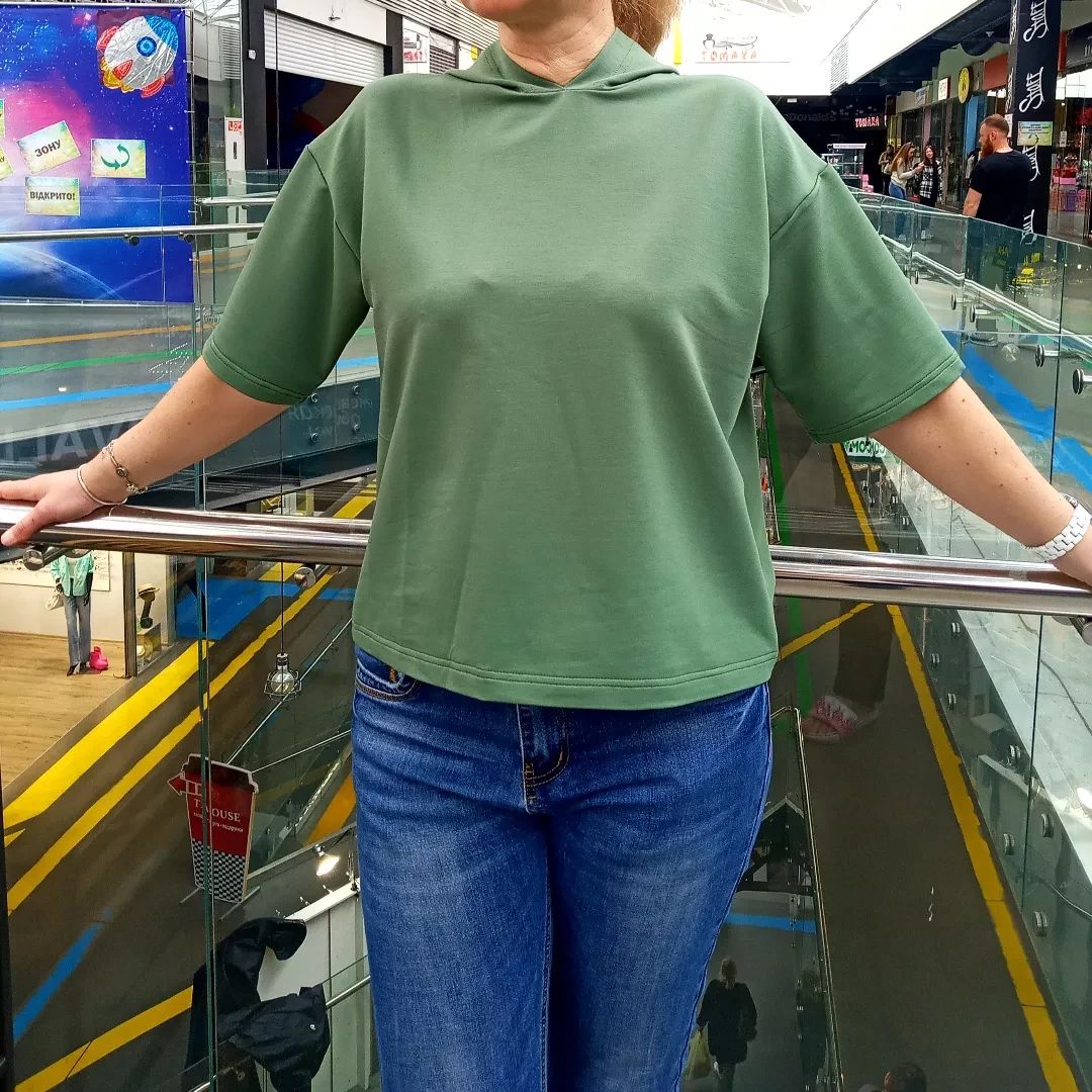 T-shirt with hood