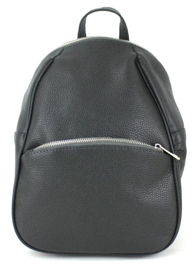 Leather women's backpack Borsacomoda gray 9 l